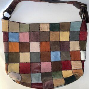 Lucky Brand Patchwork VINTAGE Hobo Handbag